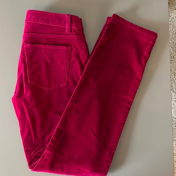 Women’s Raspberry velour straight leg pants - Picture 1 of 3